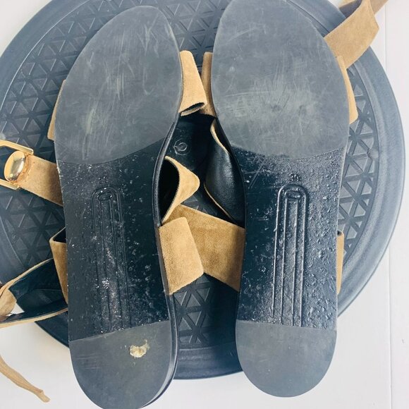 #4 STELLA LUNA Brown Leather Sandals Ankle Wrap 39 8 - Picture 8 of 11